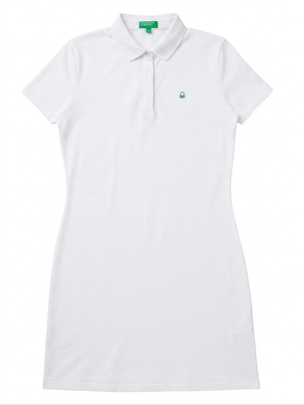 NWT Size XS United Colors of Benetton White Polo Dress Preppy Active Summer
